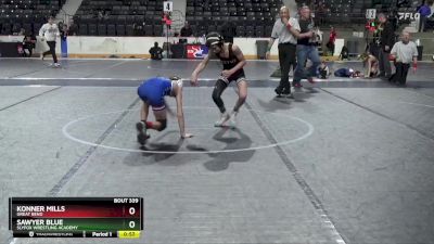 85 lbs 3rd Place Match - Sawyer Blue, SlyFox Wrestling Academy vs Konner Mills, Great Bend