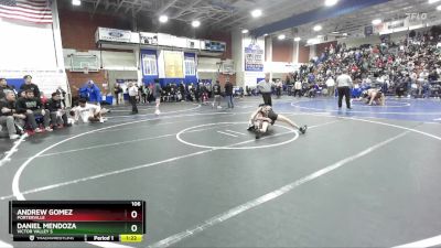 106 lbs Champ. Round 3 - Daniel Mendoza, Victor Valley S vs Andrew Gomez, Porterville