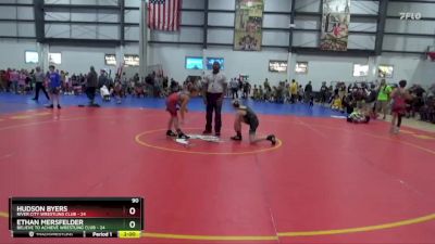 90 lbs Semis (4 Team) - Hudson Byers, RIVER CITY WRESTLING CLUB vs Ethan Mersfelder, BELIEVE TO ACHIEVE WRESTLING CLUB