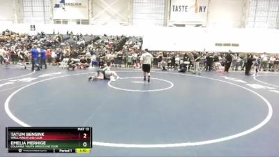 173-179 lbs Round 3 - Emelia Merhige, Columbia Youth Wrestling Club vs Tatum Bensink, WRCL Wrestling Club