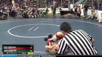 72 lbs Semis & 1st Wrestleback (8 Team) - Colt Precious, Lowell White vs Jude Bosscher, Brighton Orange