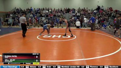 132 lbs Round 1 - Rudra Patel, Arab vs Will Selby, Scottsboro