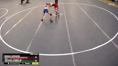 113 lbs Cons. Semi - Michael Cohen Jr, Wayzata Youth Wrestling vs Regan Johnson, New Ulm Rolling Thunder Wrestling Club