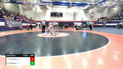 126 lbs Quarterfinal - Caleb Lenning, Morton vs Drayden Ramsey, Pontiac