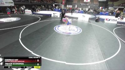 150 lbs Cons. Round 5 - Trevor Economos, California vs Andreaz Hay, Ground Creatures Wrestling