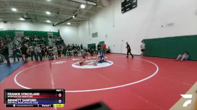 132 lbs Cons. Semi - Frankie Strickland, Riverton USA Wrestling vs Bennett Sanford, Greybull Basin Athletic Club