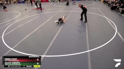 60-63 lbs Quarterfinal - Owen Utley, East Ridge Wrestling vs Dutch Harnitz, Wrestling Brotherhood