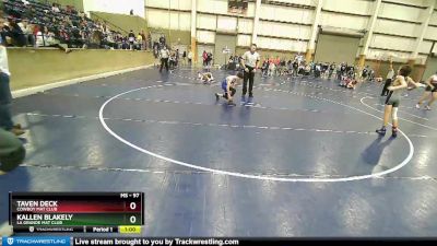 97 lbs Cons. Round 2 - Taven Deck, Cowboy Mat Club vs Kallen Blakely, La Grande Mat Club