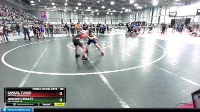 106 lbs Cons. Round 4 - Samuel Tudor, Eastern Oregon Elite vs Hudson Hoalst, Mat Demon WC