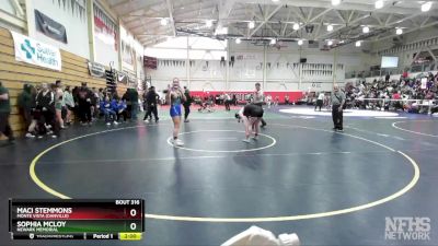 135 (137) Champ. Round 2 - Maci Stemmons, Monte Vista (Danville) vs Sophia McLoy, Newark Memorial