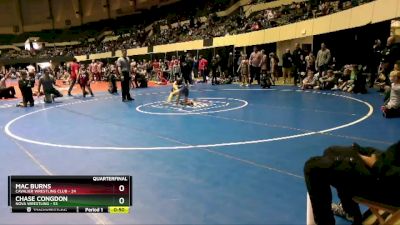 72 lbs Quarterfinal - Mac Burns, Cavalier Wrestling Club vs Chase Congdon, NOVA Wrestling