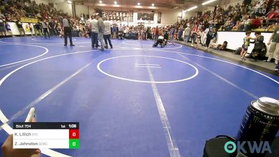 61 lbs Quarterfinal - Kaycen Lillich, Grove Takedown Club vs Zeke Johnston, Dark Cloud Wrestling Club