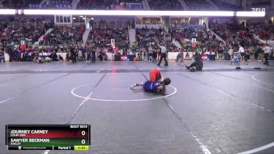 85 lbs Cons. Round 2 - Journey Carney, Colby Kids vs Sawyer Beckman, Oakley