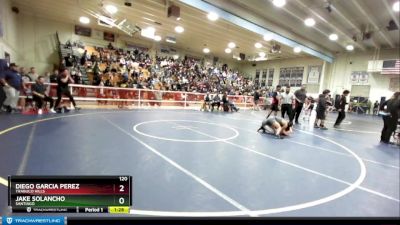 120 lbs Champ. Round 2 - Jake Solancho, Santiago vs Diego Garcia Perez, Trabuco Hills