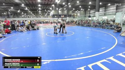 95 lbs Round 2 (6 Team) - Mason Brown, RALEIGH ARE WRESTLING vs Brodie Benner, SHENANDOAH VALLEY WC