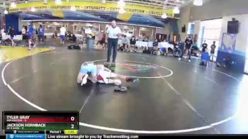 106 lbs Round 3 (8 Team) - Tyler Gray, Wellington vs Jackson Hornback, AP X Kame