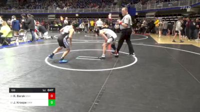 100 lbs Rd 4 - Consi Of 8 #1 - Roy Barak, Bishop McCort vs Jake Kroope, Emmaus