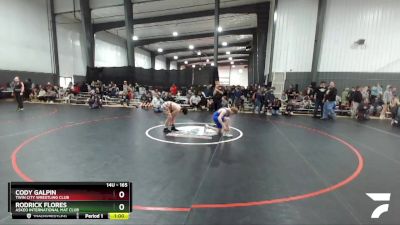 165 lbs Cons. Semi - Rodrick Flores, Askeo International Mat Club vs Cody Galpin, Twin City Wrestling Club