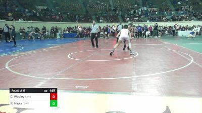 128 lbs Round Of 16 - Corbin Wooley, Sand Springs vs Riley Hicks, CowTown Elite