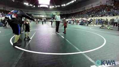 46 lbs Consi Of 32 #2 - Cassius Bennett, Tulsa North Mabee Stampede vs Joshua Poff, Harrah Little League Wrestling