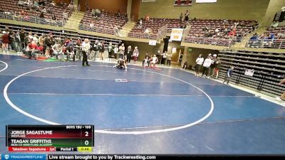 105 lbs Cons. Round 4 - Teagan Griffiths, Iron Co Wrestling Academy vs Jorge Sagastume, WESTLAKE