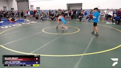 127 lbs Round 3 - Laylah Wooten, Arctic Warriors Wrestling Club vs Jillian Brady, Interior Grappling Academy