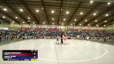 55 lbs Semifinal - Jasynn Pritchett, Alaska vs Riddic Bunn, Washington