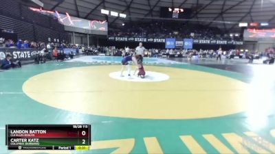 1B/2B 113 Cons. Round 2 - Landon Batton, Cle Elum-Roslyn vs Carter Katz, Columbia (Burbank)