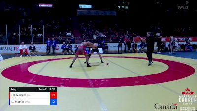 74kg 3rd Place Match - Bobby Narwal, Brock WC vs Owen Martin, BMWC