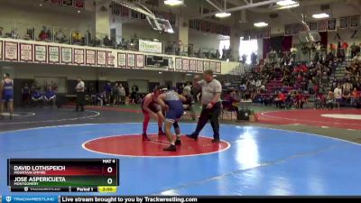 160 lbs Champ. Round 1 - Jose Aspericueta, Montgomery vs David Lothspeich, Mountain Empire