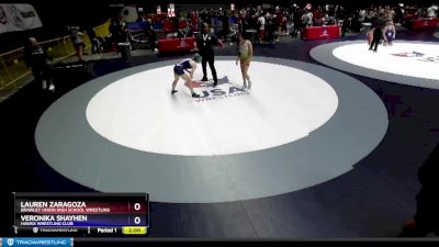 122 lbs Cons. Round 4 - Lauren Zaragoza, Brawley Union High School Wrestling vs Veronika Shayhen, Hawks Wrestling Club