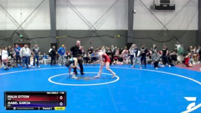 118 lbs Quarterfinal - Malia Ottow, WA vs Isabel Garcia, CA