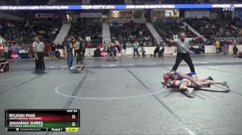 115 lbs 2nd Place Match - Ryleigh Page, South Central Punishers vs Savannah Shires, Pittsburg Wrestling Club