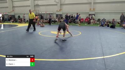 85-S lbs Consi Of 8 #2 - Carl Weidner, IL vs Cayden Clark, VA