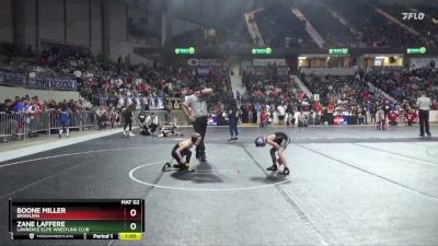 58 lbs Quarterfinal - Zane Laffere, Lawrence Elite Wrestling Club vs Boone Miller, Brawlers