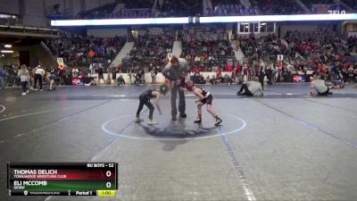 52 lbs Cons. Round 3 - Thomas Delich, Tonganoxie Wrestling Club vs Eli McComb, Derby