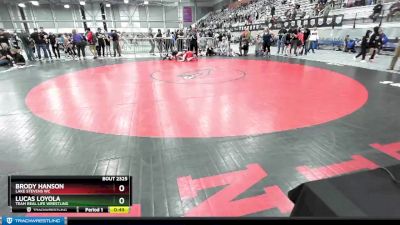 114 lbs Cons. Semi - Brody Hanson, Lake Stevens WC vs Lucas Loyola, Team Real Life Wrestling