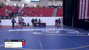 62 kg Cons Semis - Tommy Rowlands, Ohio Crazy Goats Wrestling vs Gideon Gonzalez, New Jersey