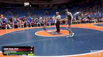 138 lbs Quarterfinals (8 Team) - Jayden Brown, Auburn vs John `Isaac` Gray, Yorkville (Christian)