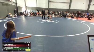 40-44 lbs Round 4 - Kane Ragsac, Twin City Wrestling Club vs Coleman Willadsen, Mat Rats Rebooted