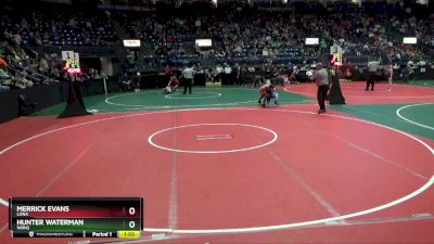 85 lbs Quarterfinal - Hunter Waterman, WRN2 vs Merrick Evans, LONA