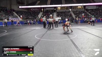 105 lbs Semifinal - Isabela Gutierrez, Liberal vs Alissa Cowing, Tiger