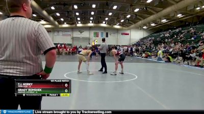 113 lbs Finals (8 Team) - Grady Romshek, Aquinas Catholic vs T.J. Horky, Twin Loup