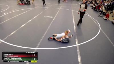 Cons. Round 3 - Dax Luft, Simley Wrestling Club vs Brody Gallagher, Blaine Wrestling Association