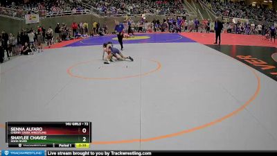 72 lbs Round 1 - Shaylee Chavez, Hood River vs Senna Alfaro, Cherry Creek Wrestling