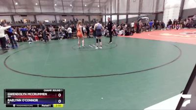 105 lbs Champ. Round 1 - Gwendolyn McCrummen, WA vs Raelynn O`Connor, ID