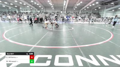 106 lbs Consi Of 16 #2 - Derion Williams, OH vs Michael Mirassol, NJ