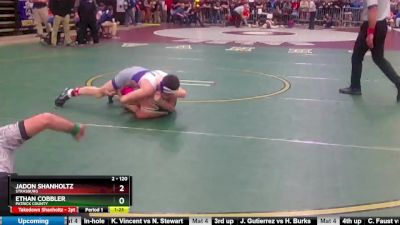 2 - 120 lbs Quarterfinal - Ethan Cobbler, Patrick County vs Jadon Shanholtz, Strasburg