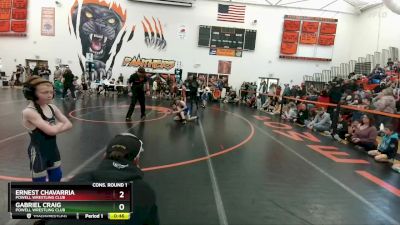 70 lbs Cons. Round 1 - Gabriel Craig, Powell Wrestling Club vs Ernest Chavarria, Powell Wrestling Club