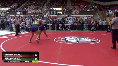 235 lbs Quarterfinal - Sierra Dempsey, Carbondale-Santa Fe Trail vs Nakeitta Macias, Anthony/Harper-Chaparral